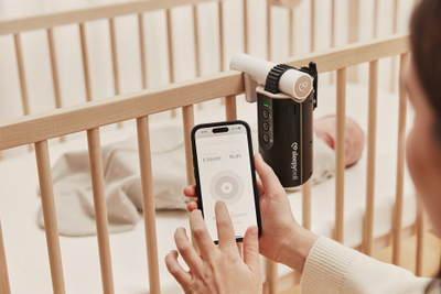 Lëkundës karroce bebi Sleepytroll Baby Rocker Gen 2, sensor lëkundjeje, me bateri, i zi