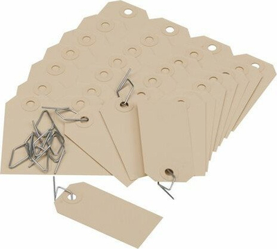 Etiketa kartoni Antalis Gift Pack Manilla, 40x80mm, 1000 copë, ngjyrë natyrale