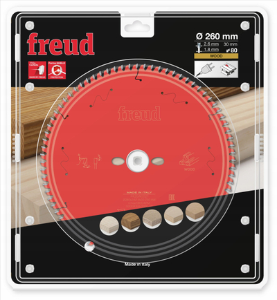 Сечило за циркуларна пила Freud F03FS09783, 260 mm, 80 заби, метално