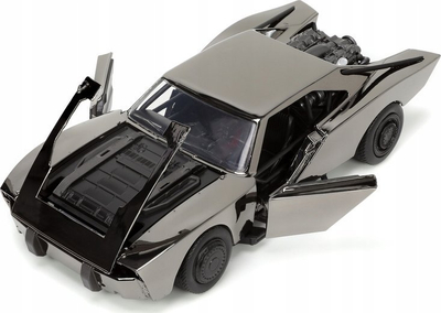 Model koleksion Jada Toys The Batman Batmobile, shkallë 1:18, Black Chrome, i zi