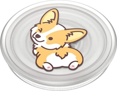 Aksesor telefoni PopSockets PlantCore Translucent Cheeky Corgi, kapje ngjitëse, i tejdukshëm