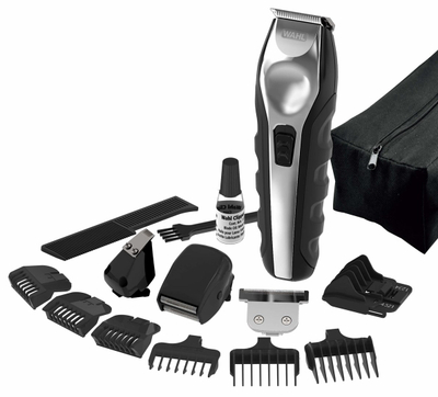 Set për rregullim flokësh dhe mjekre Wahl Multi Purpose Grooming Kit, pa kabllo, i zi
