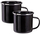 Set gotash kampingu Redcliffs Camping Mug, 2 copa, 350 ml, të zeza