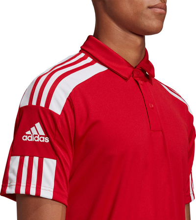 Bluzë polo për burra adidas Squadra 21 GP6429, poliester, AeroReady, e kuqe