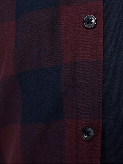 Кошула Jack&Jones PLUS JJEGINGHAM со широк крој, темноцрвена