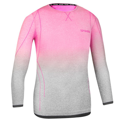 Rroba të brendshme termoaktive për goca Spokey Elsa Set Jr, set bluzë edhe pantalona, rozë
