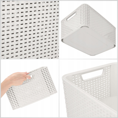 Shportë universale Curver Universal Storage Basket Box, 18L, plastike, gri e çelët