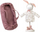 Set aksesorësh për kukulla Llorens White Romper, për 35 cm, çantë bartëse, i bardhë rozë