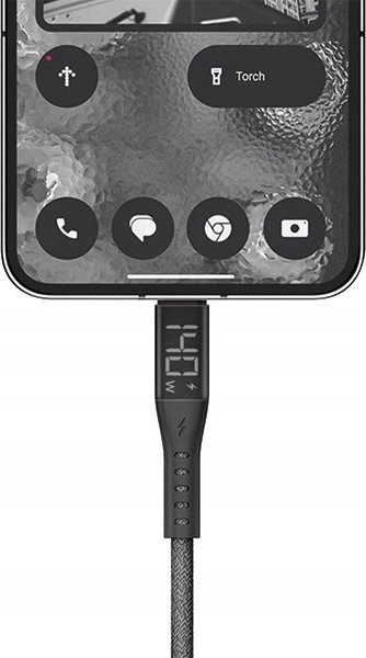 Kabllo karikimi USB C Energea Flow, USB C në USB C, 1.5m, 240W, e zezë