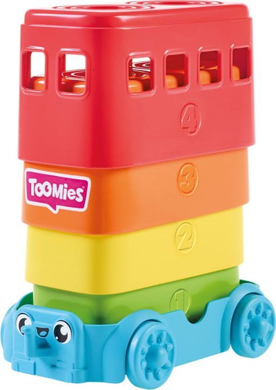 Lodër edukative Tomy Toomies Pyramid Bus, autobus piramidë, për kalamaj 12m+