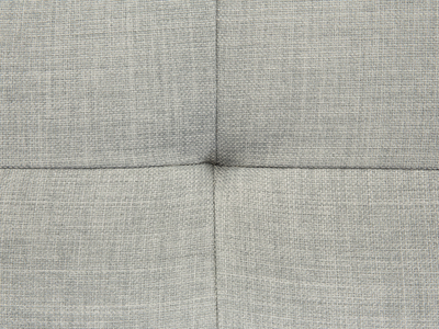 Kënd divan këndor L-Shape, material cope, me shezlong, gri e çelët