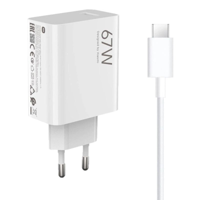 Karikues Xiaomi HyperCharge Combo, 67W, USB Type-A, i bardhë