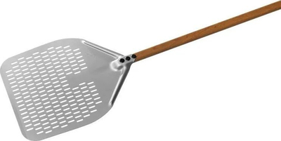 Lopatë për pizza GI.METAL Woodtech, drejtkëndore, e shpuar, 36x36 cm