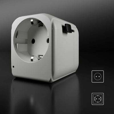 Adapter udhëtimi universal SBS Travel Adapter, 2x USB A 12W, 2500W, i bardhë