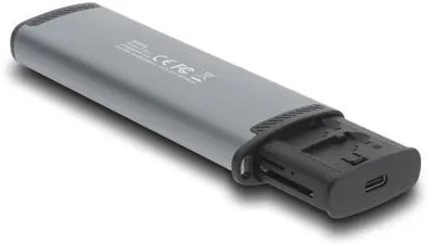 Читач на картички Делок USB 3 во 1, 5 Gbps, SD и Micro SD, сива