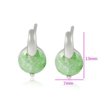 Vathë Xuping 6102, 13 x 7 x 11 mm, argjendtë/gjelbër