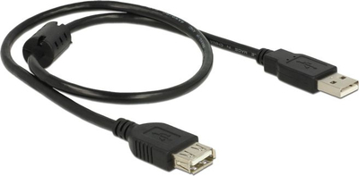 Kabllo USB Delock 83401, USB A në USB A, 0.5 m, e zezë