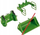 Aksesor ngarkuesi frontal Wiking 7381 John Deere, set veglash, shkalla 1:32, jeshile