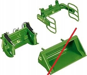 Aksesor ngarkuesi frontal Wiking 7381 John Deere, set veglash, shkalla 1:32, jeshile