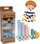 Lodra konstruktore Askato Eco Blocks Little Geniuses Screws, edukative, ngjyra pastel