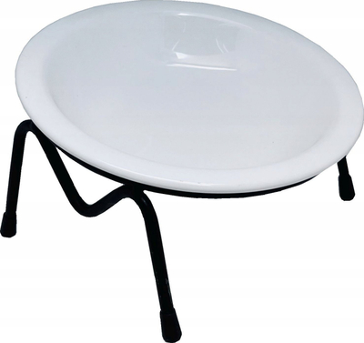 Set me tasa qeramike për qen Yarro, 2 copë, me bazë druri, 13x5.5cm