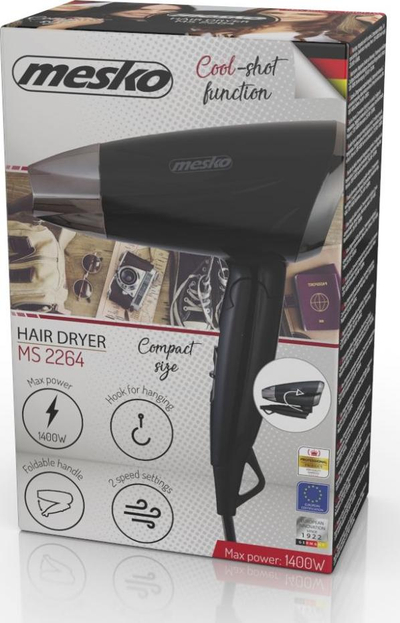 Tharëse flokësh Mesko MS2264, 1200W, e zezë