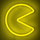 Dritë murale Pac Man LED Neon për mur, 21.5 cm, me USB, e verdhë