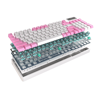 Tastierë MARVO KG972W EN-PK+WH-P