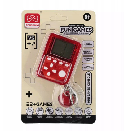 Lodër elektronike varëse çelësash Mega Creative Electronic Game Keyring, lojë retro, me bateri, ngjyra të përziera