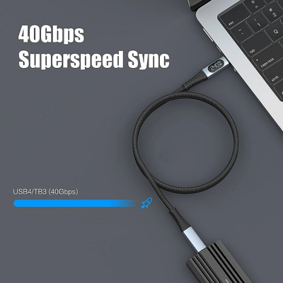 Kabllo USB Roger USB C në USB C, 1 m, e bardhë