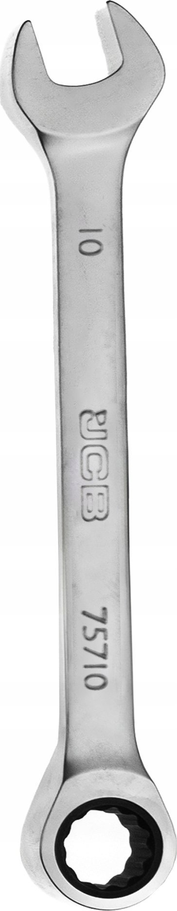 Çelës racetë me dy koka JCB 75710, 10mm, çelik krom vanadium, ngjyra argjendtë