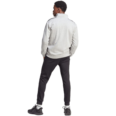 Тренерка adidas Basic 3 Stripes Fleece M IA3073, за мажи, памук полиестер, сива