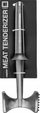 Çekiç mishi Vinzer 50204, çelik inox, 26cm, ngjyrë çeliku