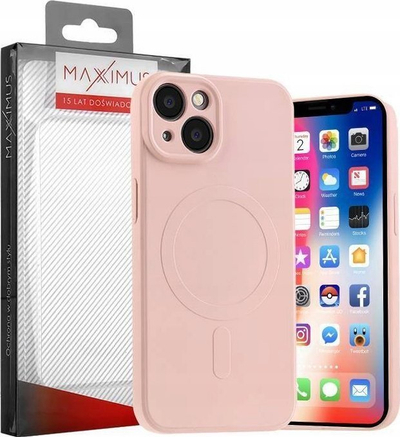 Mbrojtëse telefoni MX Liquid Armour për iPhone 15 Pro Max, 6.7", MagSafe, rozë Pink Sand