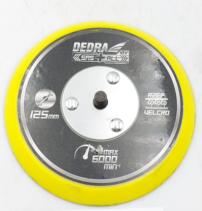 Disk polirimi Dedra DED7085, 125mm, me velcro, i verdhë