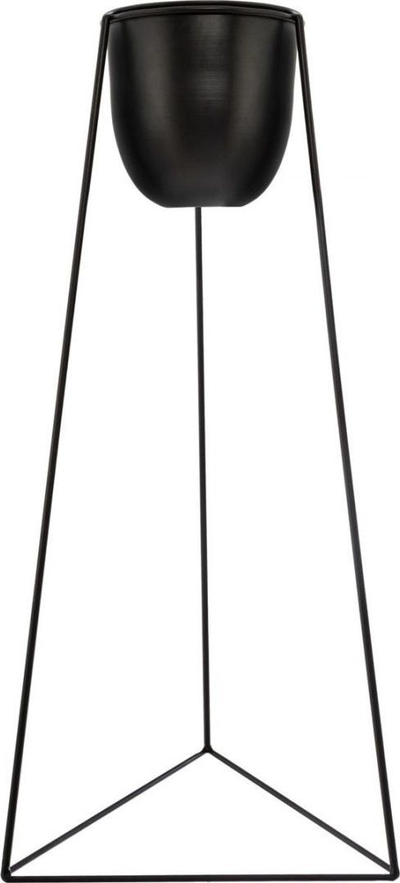 Set mbajtëse lulesh HowHomely tripod, metal, 2 copë, i zi