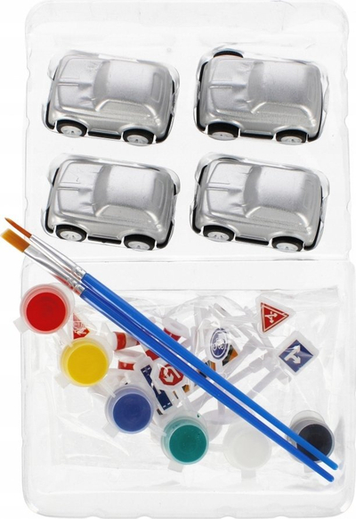 Set kreativ për pikturim makine Mega Creative Car for Painting, 15x25x4 cm, shumëngjyrësh