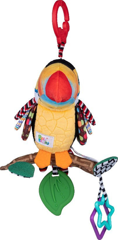 Lodër varëse për bebe Dumel Iwo Toucan, me zile, me shumë ngjyra