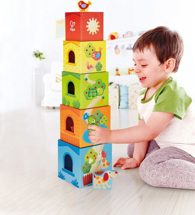 Lodër Hape Friendship Tower, 9 elemente, shumëngjyrëshe
