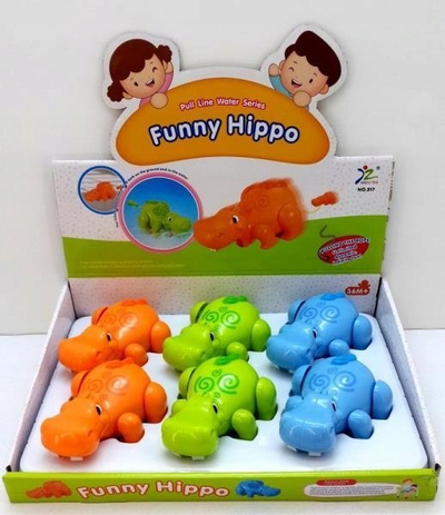 Figurë lodër Ciuciubabka Hippopotamus 8366, me mekanizëm, që vrapon dhe noton, shumëngjyrëshe