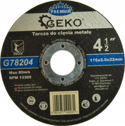 Disk prerës për metal GEKO Premium, 115mm, 2mm