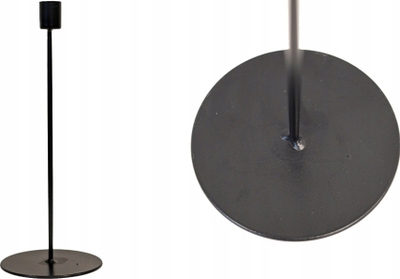 Mbajtëse qiriri Home Styling Collection, metal, 25 cm, e zezë mat