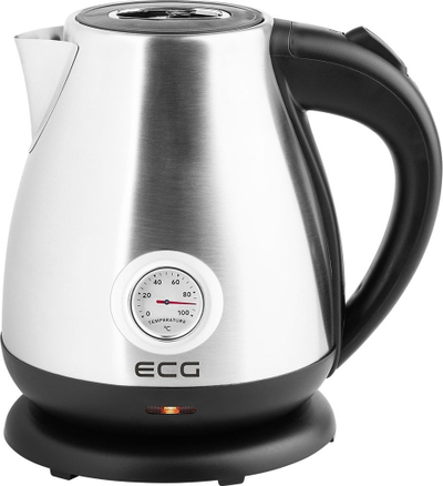 Çajnik elektrik ECG RK 1705 Metallico, 1.7L, 2200W, çelik inox, tregues temperature