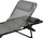 Karrige sheslounge palosëse, 190x56x86cm, 5 pozicione, ngjyrë Metallic Black