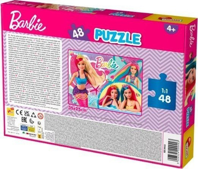 Puzzle Lisciani Barbie M Plus 48 copa, 2 anësh, me ngjyra