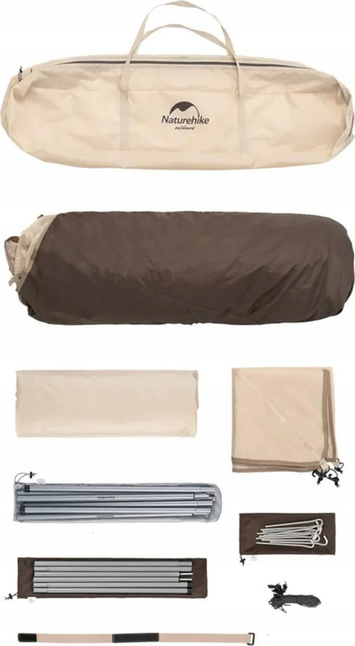 Çadër kampingu Naturehike Ango 3 CNK2300 ZP014, automatike, 3 persona, bezhë