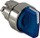 Buton rrotullues Schneider Electric Harmony ZB4BK1363, 3 pozicione, i ndriçuar, blu