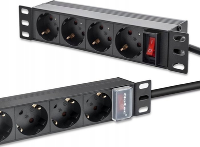 Prizë rryme rack Qoltec PDU 10", 1U, 4x Schuko, 1.8m