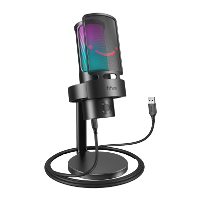 Mikrofon USB Fifine A8, kondensator, RGB, i zi