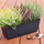 Vazo lulesh Prosper Plast Ratolla DRL400P S433, 38.6 x 15.4 x 14.2 cm, antracit